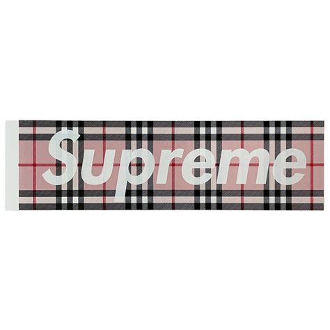 burberry supreme sticker|supreme burberry hoodie pink.